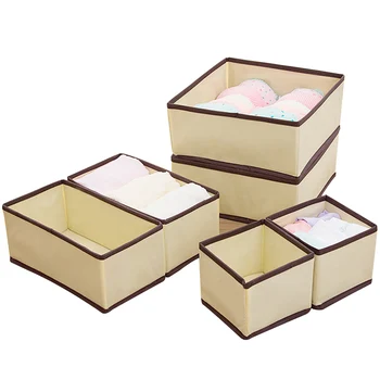 

6pcs Storage Box Container Drawer Organizer Practical Basket Universal Clothes Space Saving Foldable Multipurpose Breathable