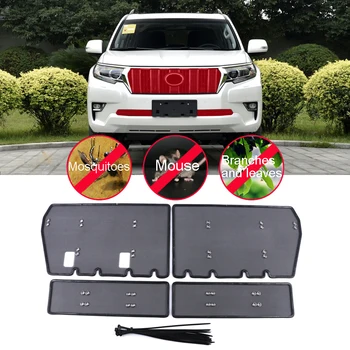 

Car Accessories Stainless Steel Front Mesh Grille Grill Grid Inserts Insect Net 4pcs for Toyota Prado FJ150 2018-2020