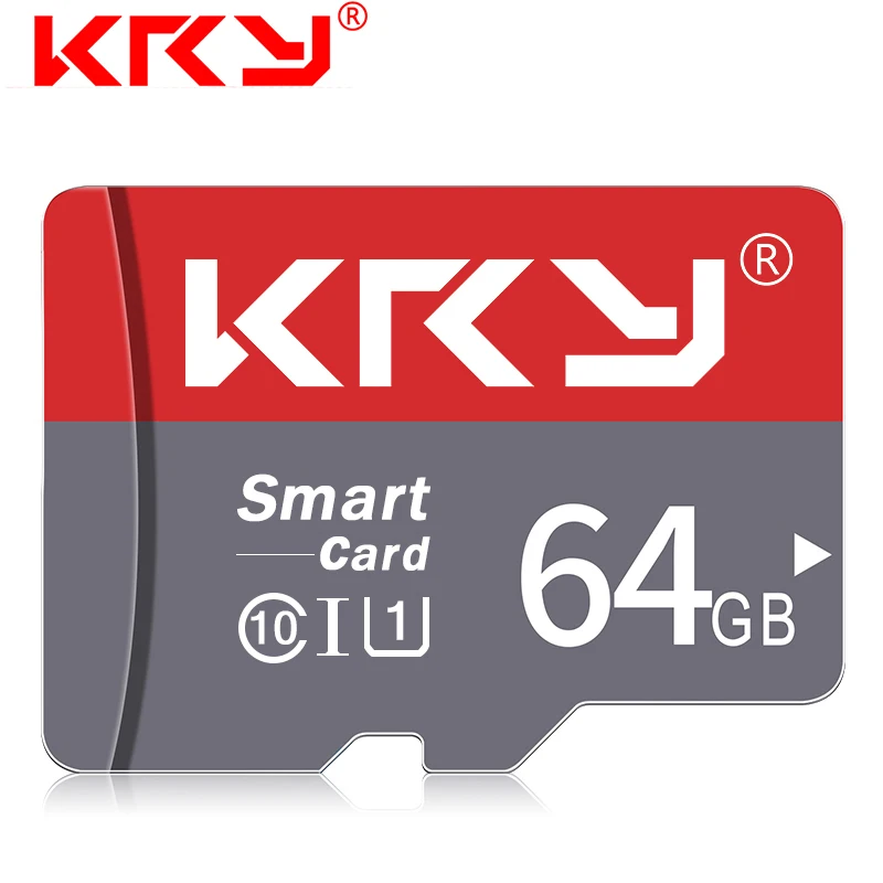 64GB With Adapter Карта памяти KRY, 32 ГБ, 16 ГБ, 8 ГБ, 128 ГБ, 64 ГБ, Microsd карта C10, Micro TF, SD карта, 8, 16, 32, 64, 128 ГБ, адаптер Cartao De Memoria Carte - Емкость: 64GB With Adapter