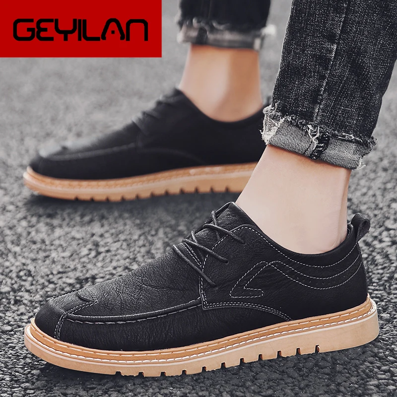 

italian leather men oxfords shoes outdoor fashion male footwear comfortable lace up work moccasins oxford shoes for men