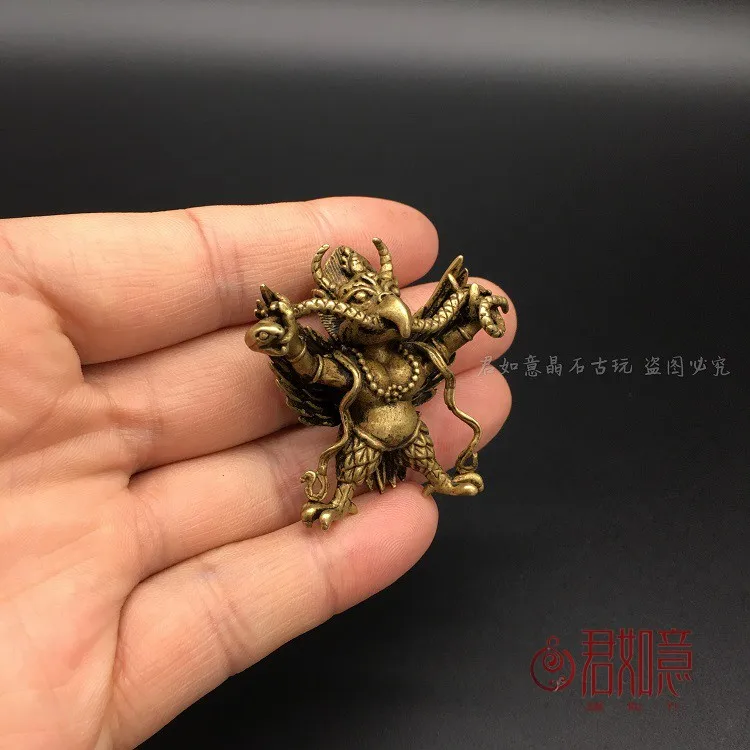 Ancient-like micro-sculpture(Dapengbi. Protecting law) small bronze Pendant