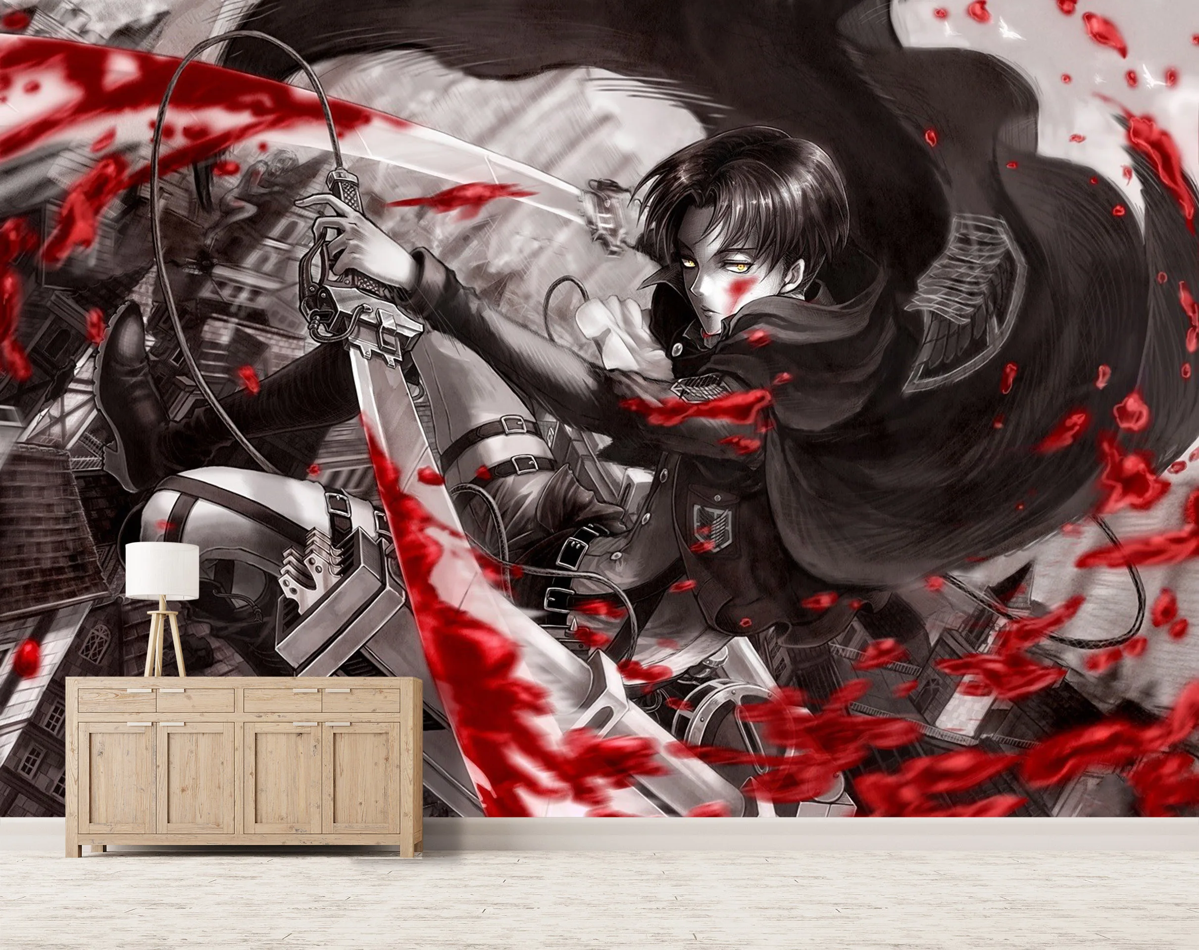 [Самоклеющиеся] 3D Attack On Titan 112 Япония Аниме настенная бумага настенная печать настенные наклейки