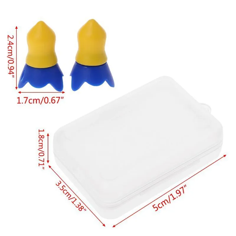 1 пара Шум шумоподавления ушные затычки для плавания полета многоразовые