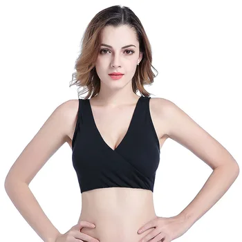 

Women Comfortable Sleeping Maternity Bras No Underwire Breastfeeding Cotton Blend Nursing Removable Inserts Sports Pregnant