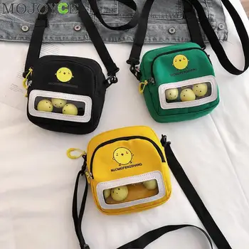 

Transparent Bags for Women 2019 Crossbody Bags Shoulder Bags Canvas Cartoon New Fashion Handbags Female Zipper Messenger Bags