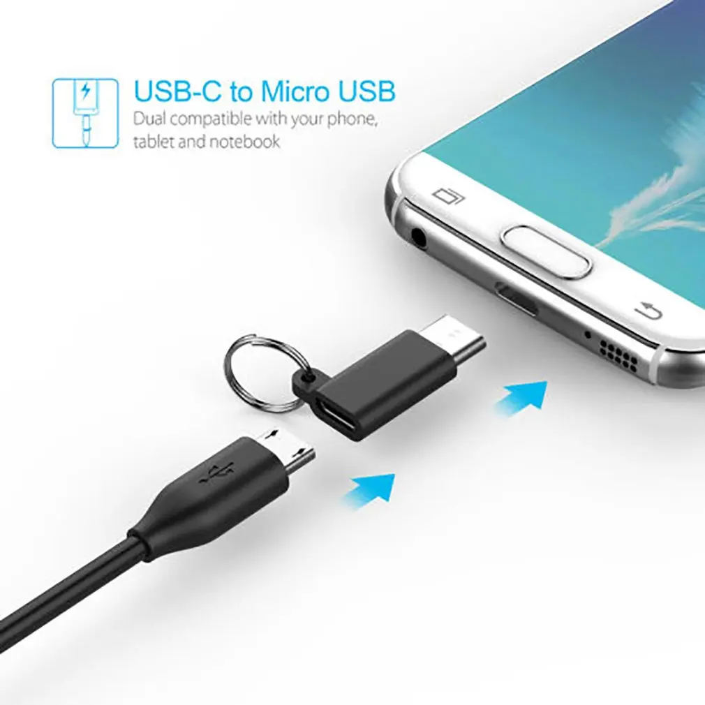 Micro USB Кабель-адаптер Micro USB мужчина к type-C Женский конвертер USB OTG адаптер для передачи данных для samsung Xiaomi huawei