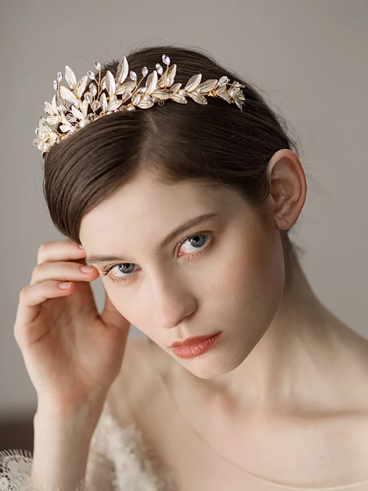 Винтажная аристократическая Золотая Стразы с жемчужинами и хрустальными