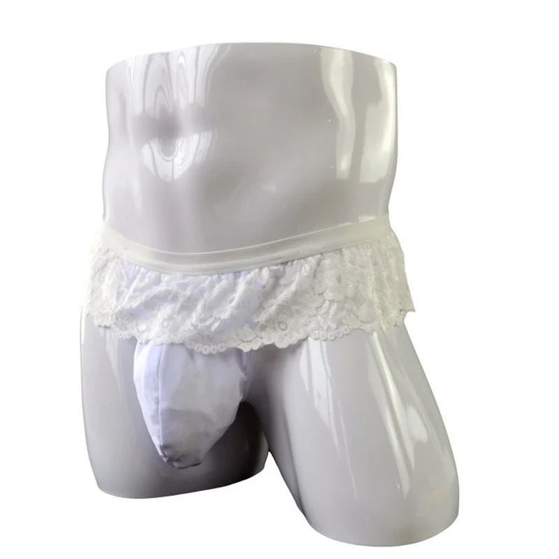 Дышащие мужские сексуальные носки с карманом для пениса кружевные прозрачные