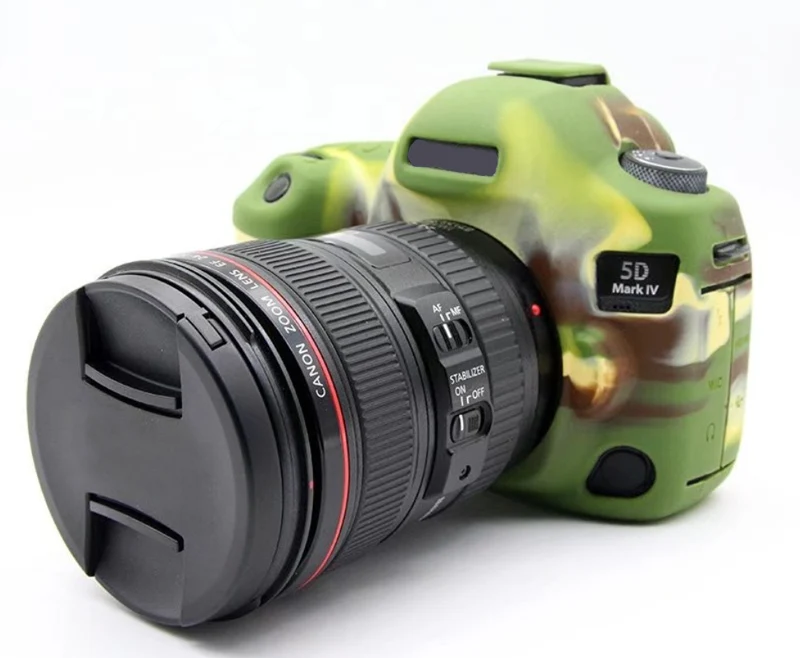 Camouflage Хороший мягкий силиконовый резиновый чехол для камеры для Canon EOS 5D4 5D Mark IV 5DIV защитный чехол для камеры чехол для кожи - Цвет: Camouflage