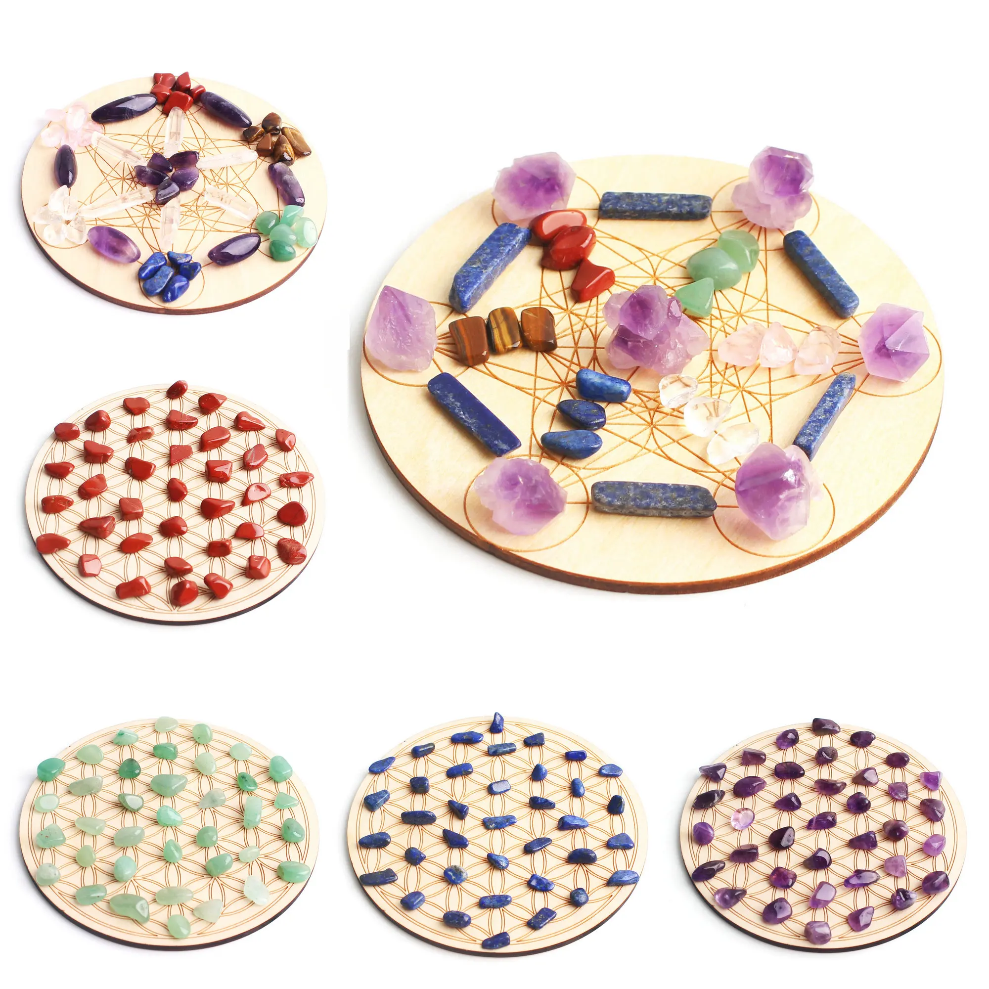 Натуральный кристалл палочка 7 Чакра рейки мяч Меркаба Платоническая твердая