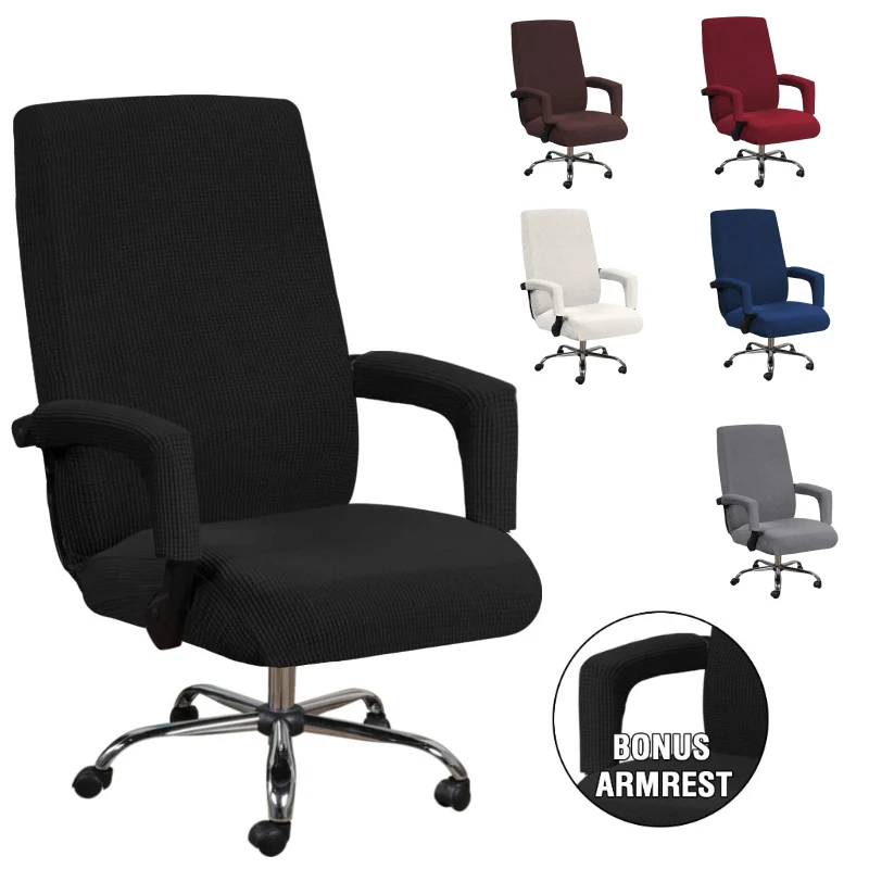 

M/L Sizes Modern Spandex Computer Chair Cover 100% Polyester Elastic Fabric Office Chair Cover Easy Washable Removeable