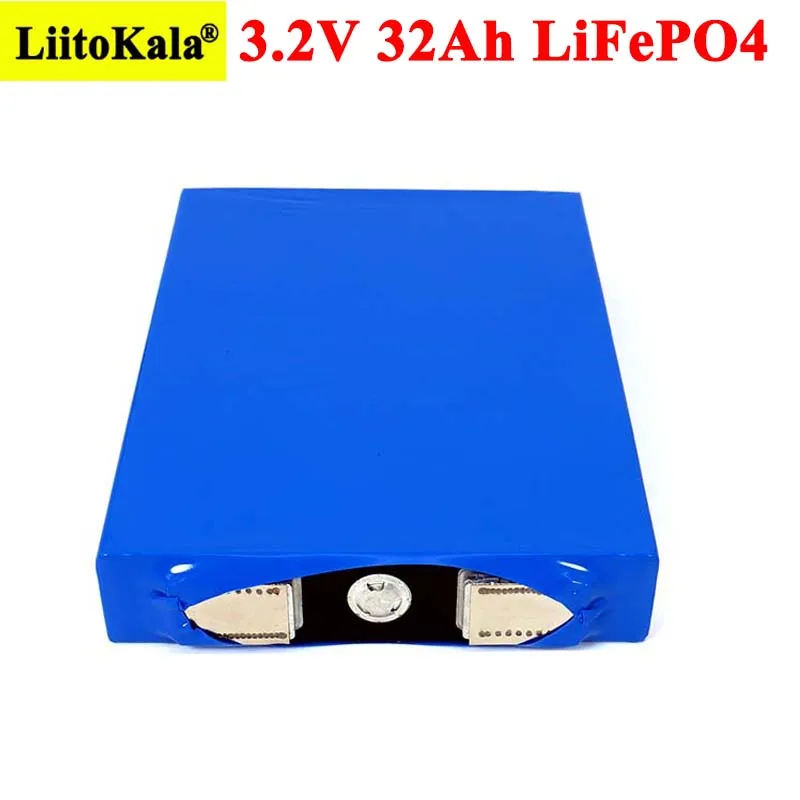 liitokala 3.2V 32Ah battery pack LiFePO4 phosphate 32000mAh for 12V 24V 48V Motorcycle Car motor batteries modification Nickel