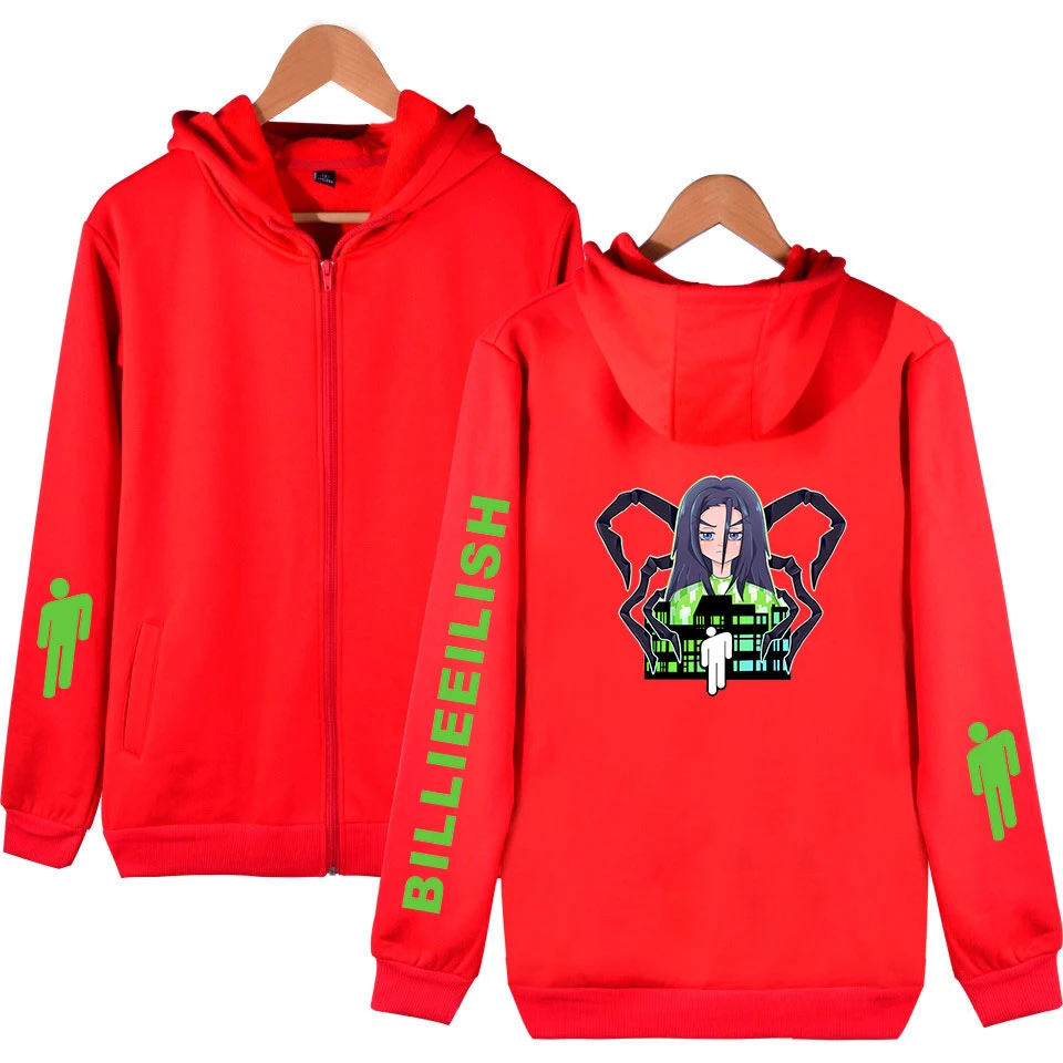 Billie Eilish толстовка на молнии уличная толстовка мужская/wo Мужская Billie Eilish толстовки хип-хоп зимние негабаритные толстовки Прямая поставка