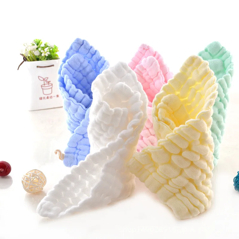 Baby Products Pure Cotton Washing Gauze Kerchief Bibs 6-Layer Gauze Baby Handkerchief 30X30