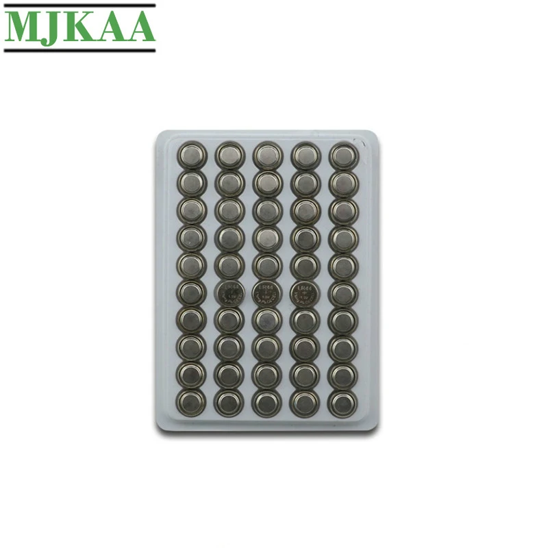 MJKAA 100 шт. AG13 батарея для монет LR44 357 357A S76E G13 щелочные батарейки AG 13 1 5 V часов с