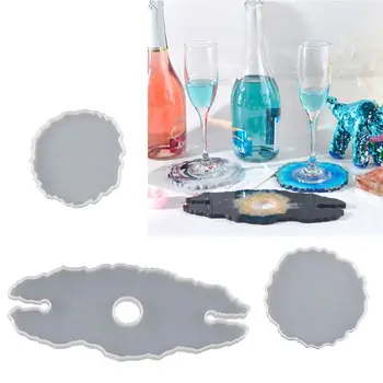 

3Pcs Handmade Wine Glass Rack Epoxy Resin Mold Bottle Shelf Storage Coaster Resin Casting Tray Mould Tools Kit Art Craft