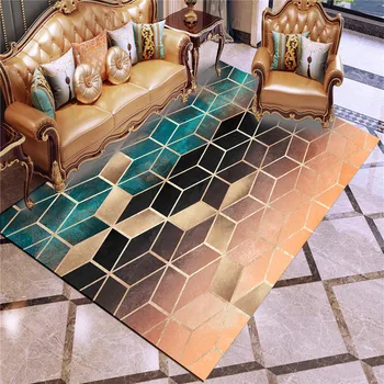 

Geometric Grid Lines Style Large Area Rug Carpets For Living Room Bedroom Anti-Slip Floor Mat Gifts Carpets Drop Ship