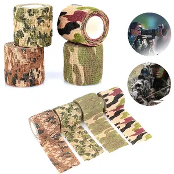 

Camo Tape Adhesive Fabric Camping Flashlight Wrap Rifle Accessories Non-Woven 4.5m Rifle Tape Hunting Stretch Bandage