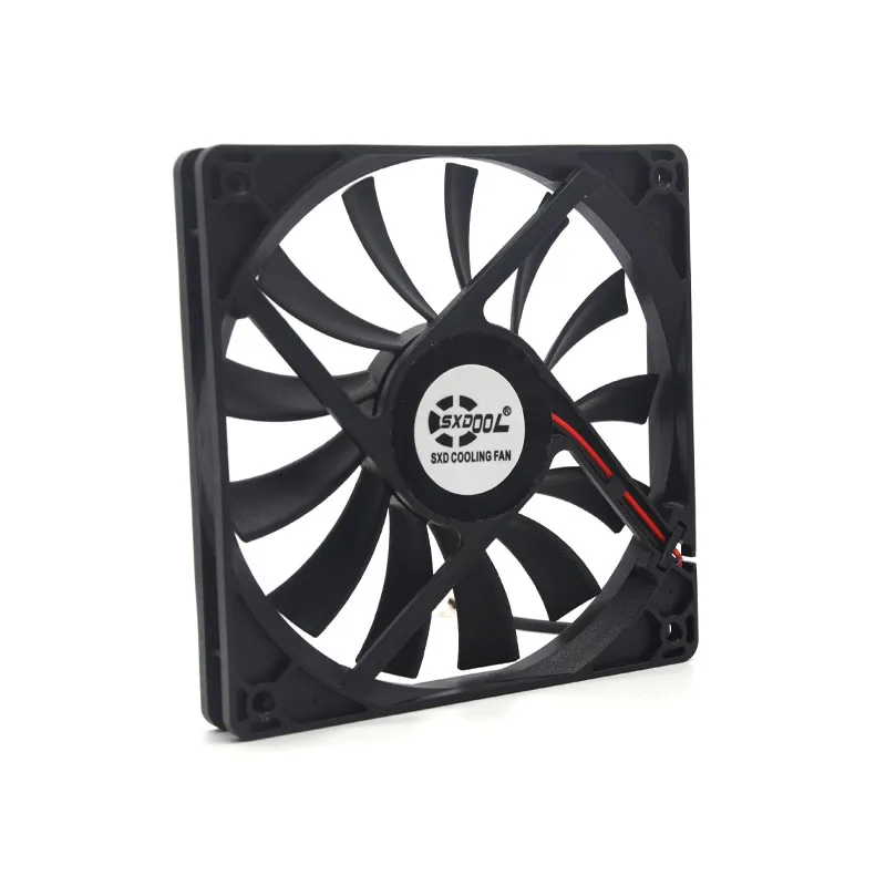 1pcs SXDOOL 15mm Ultra thin fan slim 120x120x15 mm 12cm 120m fan DC 12V 2-Pin 2200RPM cooling for computer powerful cooling fan