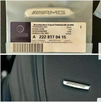 

2 x Fit for AMG Logo Emblems Front Seat Tuning Badges Metal