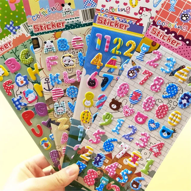 6Sheets Kids 3D Puffy Bulk Cartoon Waterproof Stickers Girls Boys Birthday  Gifts Scrapbooking Teachers Reward Sticker DIY Toys - AliExpress