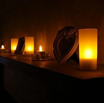 

6 pcs/pack Flickering Flameless LED Tea light Flicker Tea Candle Light Party Wedding Candels Safety Home Decoration solar light