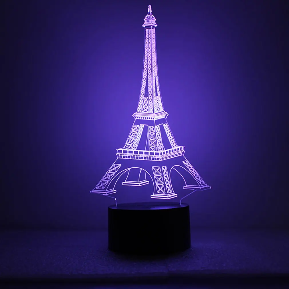 Colorful 3D Night Light Heart Night Light Eye Care LED Light Bedside Night Lamp Home Decoration Birthday Gift