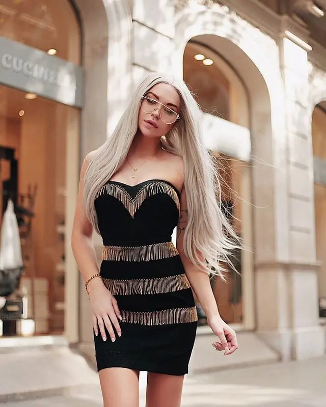 Модное платье от знаменитости Новая Мода Vestidos сексуальное облегающее мини-платье с кисточками Бандажное модное Клубное вечерние платье
