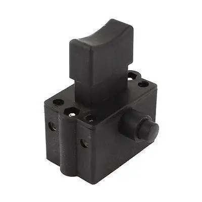 

AC 250V 10A DPST Manual Operation Lock Trigger Switch Black for Electric Drill