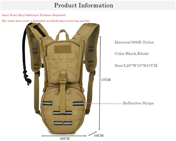 3L открытый рюкзак военный тактический гидратор Сумка велосипедная фляга для воды походный рюкзак нейлоновый Велосипед сумка для бега
