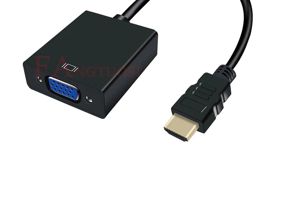 FANGTUOSI HDMI к VGA адаптер Мужской к Famale конвертер 1080P HDMI-VGA адаптер с видео аудио кабель Jack HDMI VGA для ПК ТВ коробка