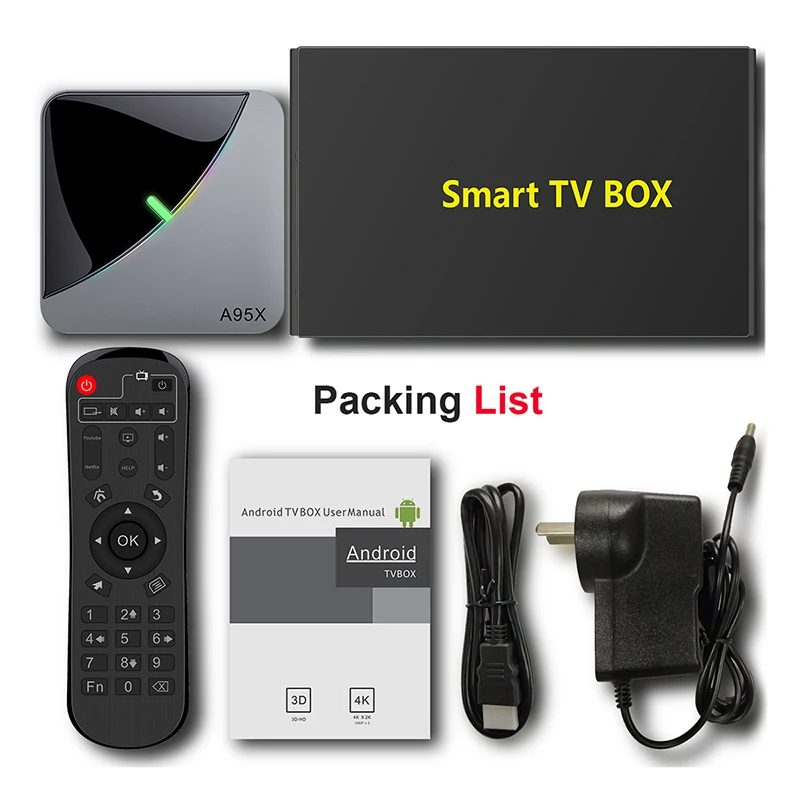 A95X F3 Air RGB светильник Smart tv Box Android 9,0 Amlogic S905X3 4 Гб 64 Гб Wifi 4K 60 кадров в секунду медиаплеер 2 Гб 16 Гб телеприставка