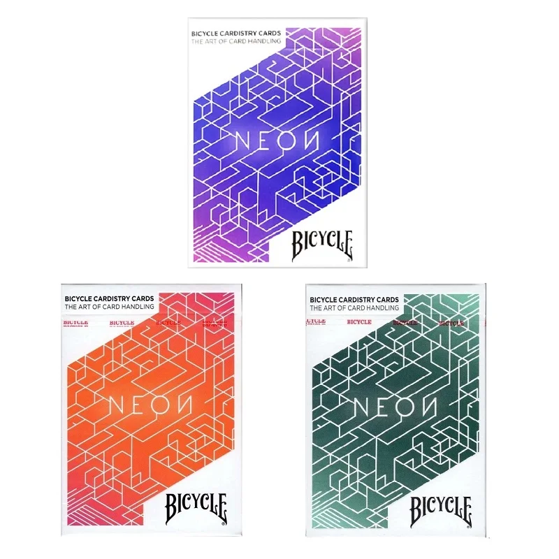 Bicycle Neon Playing Cards Purple Deck USPCC Cardistry Cards Poker Size Magic Tricks Props for Magician