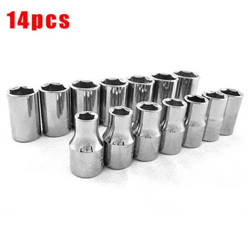 

14pc 1/2inch Metric 6pt Shallow Sockets Set Hand Tools 9-22mm Tools Drive New And High Quality