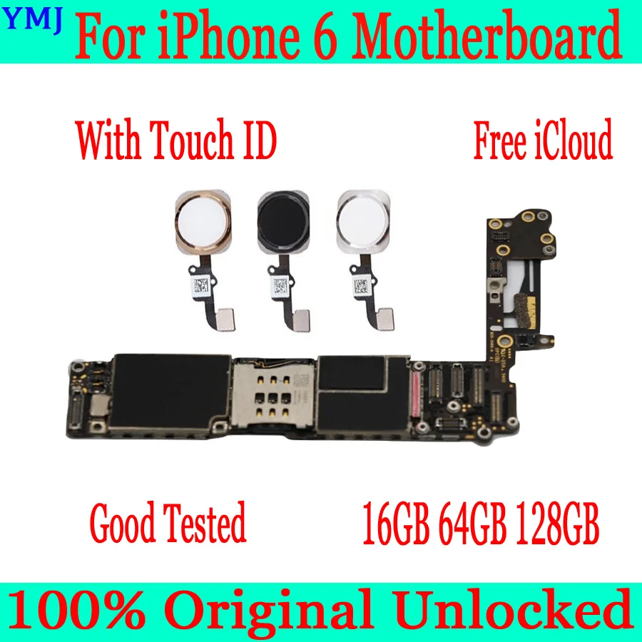 Оригинальная разблокированная материнская плата для iphone 6 без/С Touch ID 4 7 дюймов