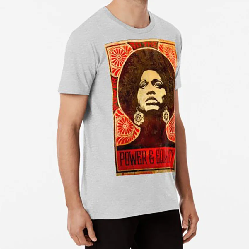 Angela Davis poster 1971 футболка power to the Men Equity power angela davis Черная пантера Вечерние черные Пантеры