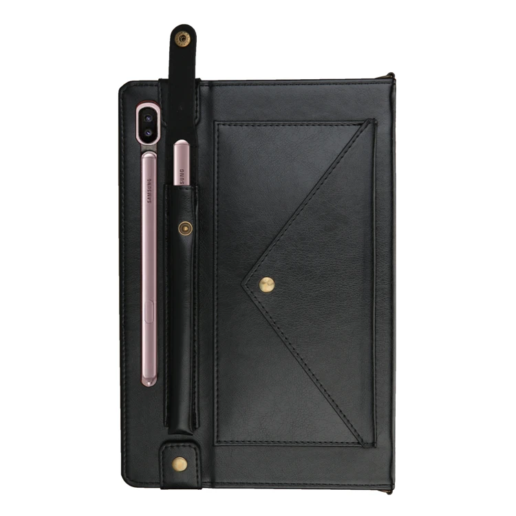 Для samsung galaxy tab S6 10,5 T860 кожаный чехол-конверт SM-T865 чехол для планшета сумка для хранения с ремешком держатель для карандаша