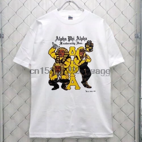 

VINTAGE T SHIRT 90 Alpha Phi Alpha 1990 FRATERNITY COLLEGE Rap REPRINT