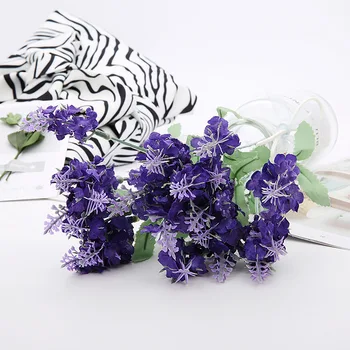 

5Pcs artificial plants 33cm 10 flower lavender fake flowers potted flower home decoration artificial grass greenery
