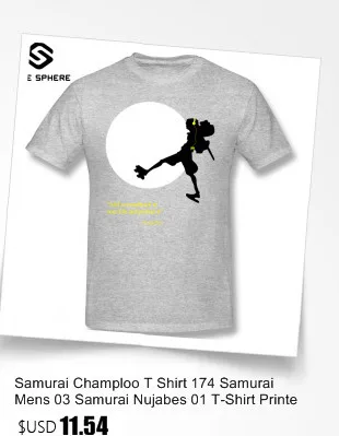 Футболка Samurai Champloo, Nujabes, футболка, 100 хлопок, графическая футболка, плюс размер, забавная Мужская Базовая футболка с коротким рукавом