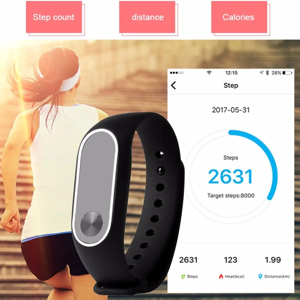 Premium Replacement Wrist Strap Unique TPU Wristband Replacement for XIAOMI MI Band Second Generation