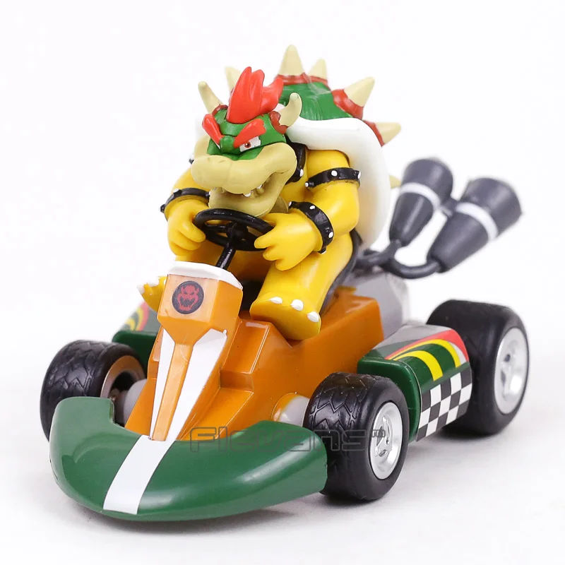 Super Mario Bros Kart Марио Luiji персик Bowser жаба Донки Конг Луиджи Марио отступить гонщик Автомобили ПВХ Фигурки игрушки 7 шт./компл