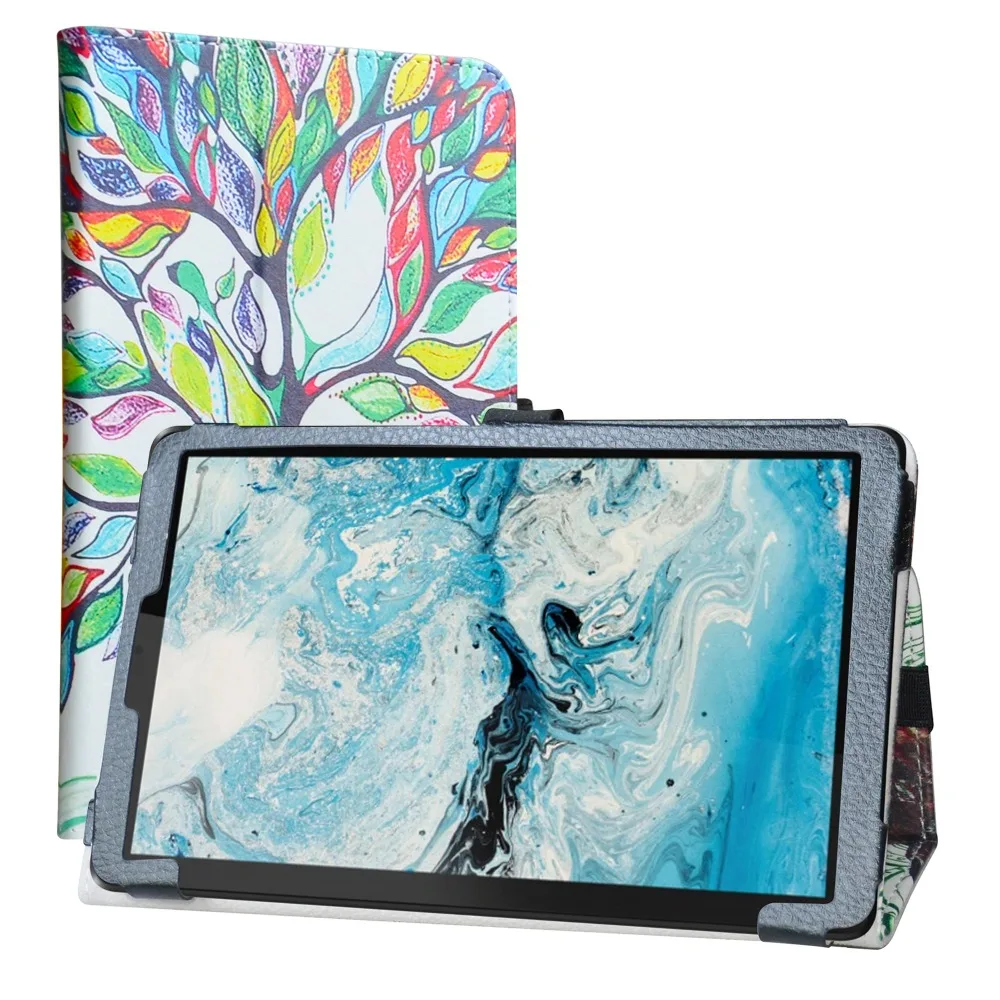Чехол для " lenovo Smart Tab M8(TB-8505FS) планшет с откидной подставкой из искусственной кожи с эластичной застежкой