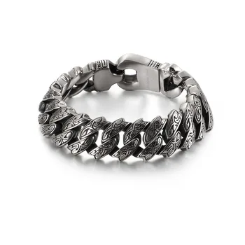 

Fashion domineering men's 316 stainless steel jewelry exaggerated personality skull titanium steel bracelet