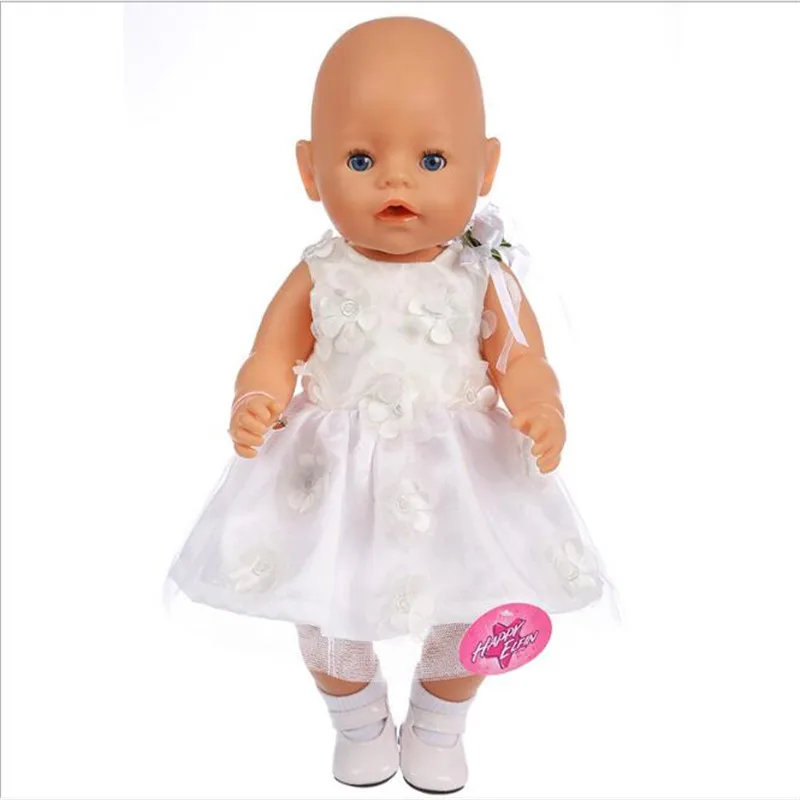Серебристый Born New Baby Fit 18 дюймов 43 см кукольная одежда кукла клубника ананас, фрукты и волосы лента костюм аксессуары для ребенка подарок - Цвет: Серебристый