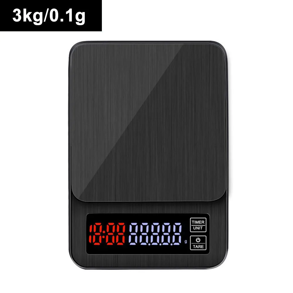 Кг/3 кг/0,1 г принимает массу весом до 5 кг/0,1g 10 кг/1 г мини ЖК-дисплей цифровые электронные весы с таймером кухонные взвешивающие приборы - Цвет: 1