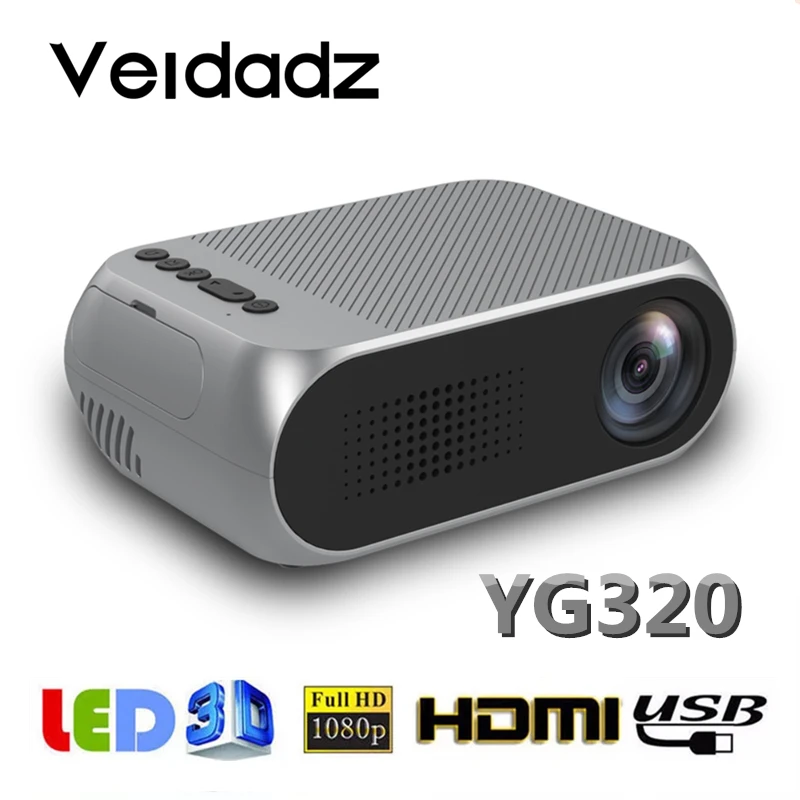 Портативный светодиодный мини проектор VEIDADZ YG320 аудиопроектор 3 5 мм с поддержкой