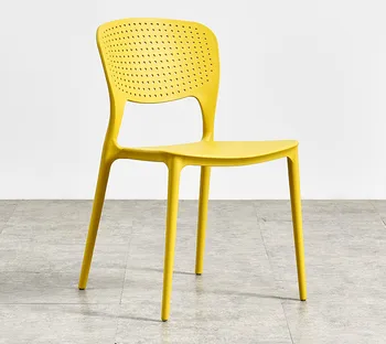 

Nordic chair back stool plastic dining chair adult modern minimalist lazy creative leisure home restaurant table and chair