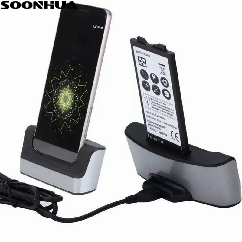 Новинка зарядное устройство SOONHUA с двумя USB-разъемами для настольной док-станции