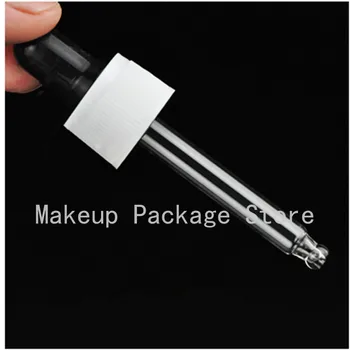

50pcs/lot Plastic Black Screw Press Dropper Cover Cap with Glass Pipette for 5/10/15/20/30/50/100ml Essential Oil Bottles